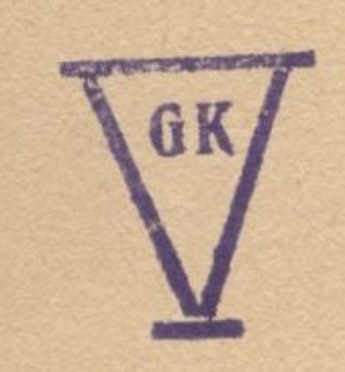 Ci 144: Sagen des Riesengebirges ([1884]);J / 1138 (K.[?], G.[?]), Stempel: Monogramm; 'V GK'. 