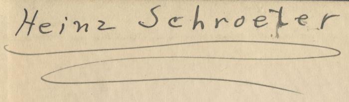 Az 503: Imperial Washington ([1922]);J / 1273 (Schroeter, Heinz), Von Hand: Autogramm; 'Heinz Schroeter'. 