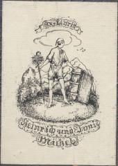 J / 715 (Michel, Heinrich und Toni), Etikett: Exlibris; 'Ex-Libris Heinrich und Toni Michel'. 