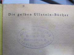 J / 434 (Herzberg, Alexander), Stempel: Name, Ortsangabe; 'Alexander Herzberg Berlin W. 50 Bamberger Str. 61 Tel. B 5 Barbarossa 8017'. 