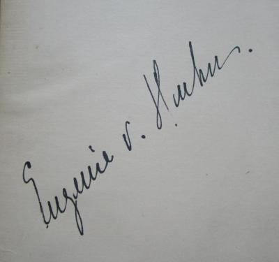 J / 578 (Huhn, Eugenie v.), Von Hand: Autogramm; 'Eugenie v. Huhn'. ;Bn 260: Indian boyhood ([1904])