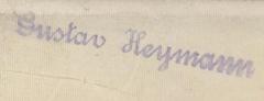 J / 1472 (Heymann, Gustav), Stempel; 'Gustav Heymann'. 