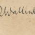 J / 1211 (Wallenberg, R.), Von Hand: Autogramm, Name; 'R Wallenberg'. 