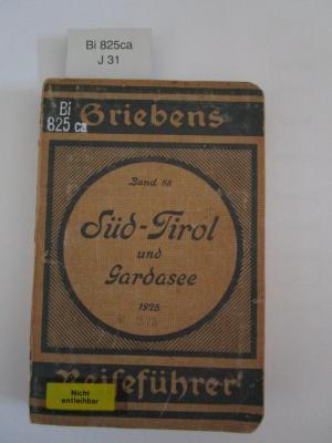 Bi 825 ca: Süd-Tirol und Gardasee (1925)