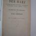 Bk 74: Der Harz : Magdeburg, Braunschweig, Hildesheim, Hannover, Halle, Leipzig, Kassel : Handbuch für Reisende (1920)