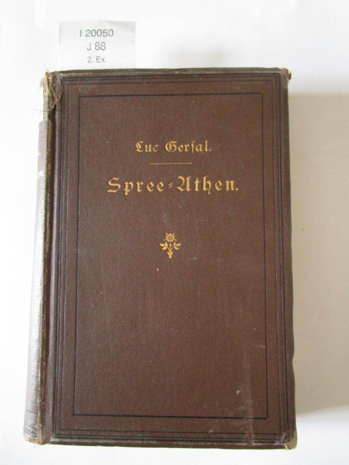 I 20050 2. Ex: Spree-Athen : Berliner Skizzen von einem Böotier (1892)