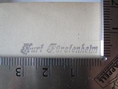 J / 95 (Fürstenheim, Kurt), Stempel: Name; 'Kurt Fürstenheim'.  (Prototyp)