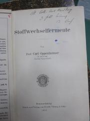 Kd 462: Stoffwechselfermente (1915)