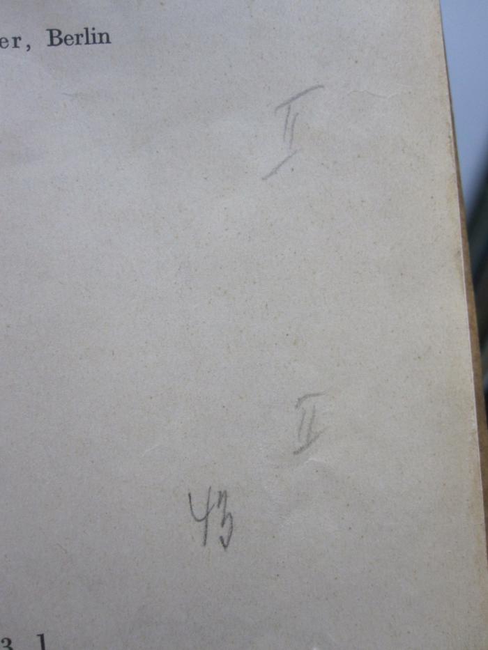 Kd 393: Chemie der Zellvorgänge (1931);G46 / 2068 (Neuberg, Carl), Von Hand: Nummer; 'II
II
43'. 