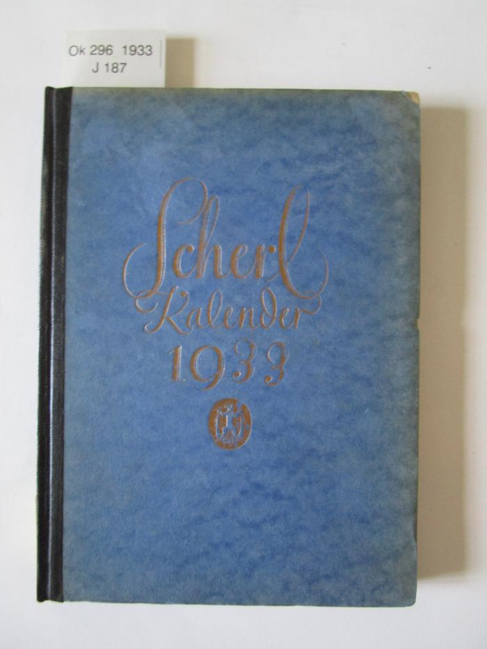 Ok 296 1933: Scherl Kalender 1933 ([1933])