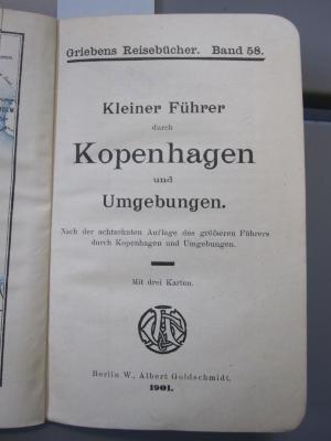 Bi 869: Kleiner Führer durch Kopenhagen und Umgebungen (1901)