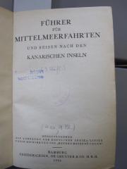 Bf 26 c: Führer für Mittelmeerfahrten und Reisen nach den Kanarischen Inseln (1934)