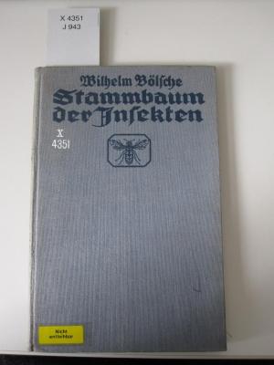 X 4351: Der Stammbaum der Insekten (1916)
