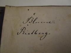 - (Rietberg, Blume), Von Hand: Autogramm, Name; 'Blume. 
Rietberg.'. 