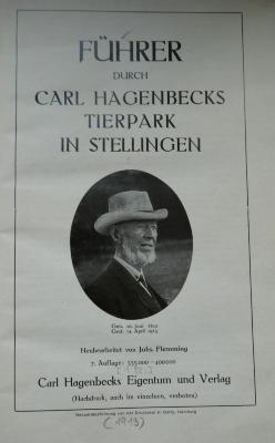 X 4014 g: Führer durch Carl Hagenbecks Tierpark in Stellingen ([1913])