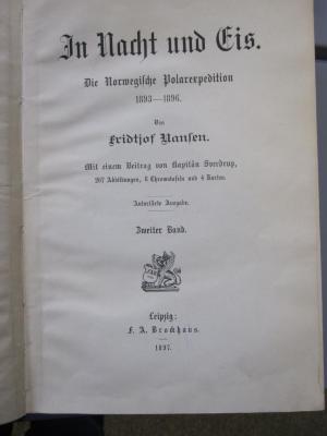 II 2957 2: In Nacht und Eis. Die norwegische Polarexpedition 1893-1896 (1897)
