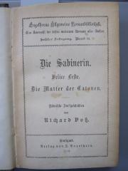 Cm 5417: Römische Dorfgeschichten: enth. Die Sabinerin... (1889)