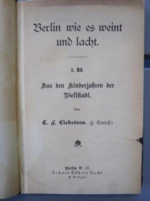 Cm 5511 2: Aus den Kinderjahren der Weltstadt ([o.J.])