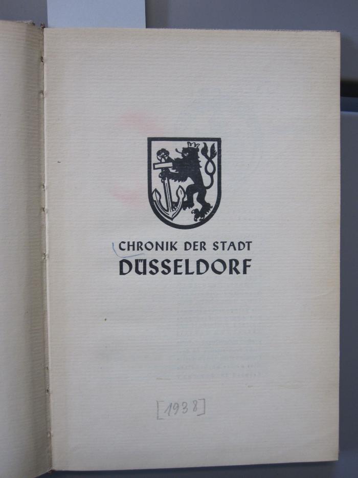 An 1537: Chronik der Stadt Düsseldorf (1938)