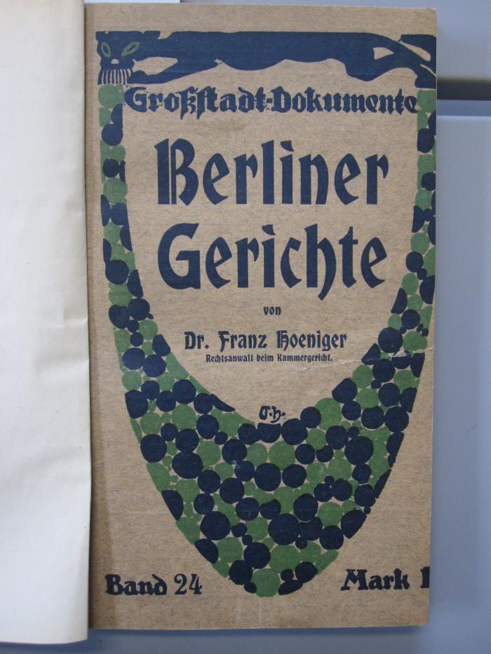 I 20120 c24: Berliner Gerichte ([1906])