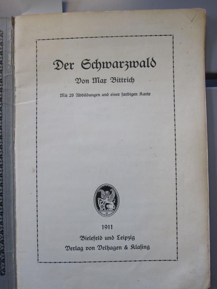 Bk 1269: Der Schwarzwald (1911)