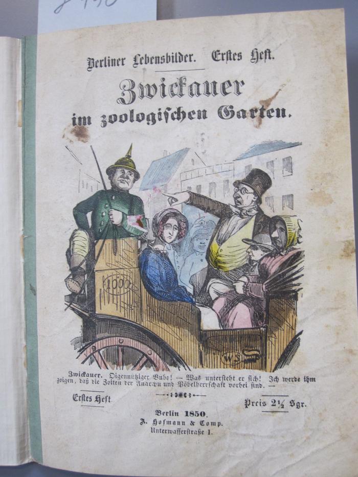 Cm 2682 1: Zwickauer im zoologischen Garten (1850)