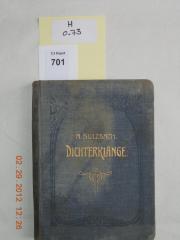 H 0 73: Dichterklänge. Aus Spaniens besseren Tagen. (1903)