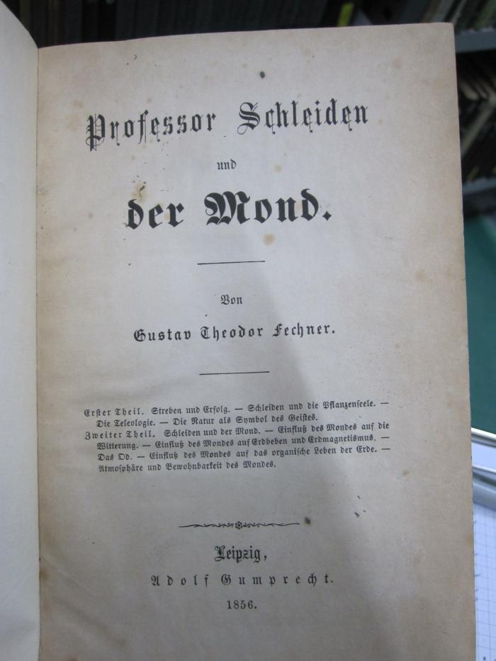 Kf 493: Professor Schleiden und der Mond (1856)