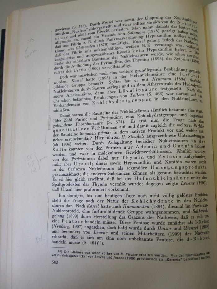 Kp 342: Geschichte der Physiologischen Chemie (1935);G45II / 2516 (Neuberg, Carl), Von Hand: Annotation. 