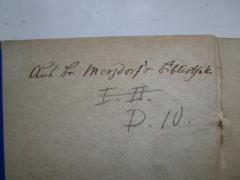 G58 / 182 (Merzdorf, [?]), Von Hand: Name, Berufsangabe/Titel/Branche, Besitzwechsel; 'Aus Br. Merzdorf's Bibliothek'. 
