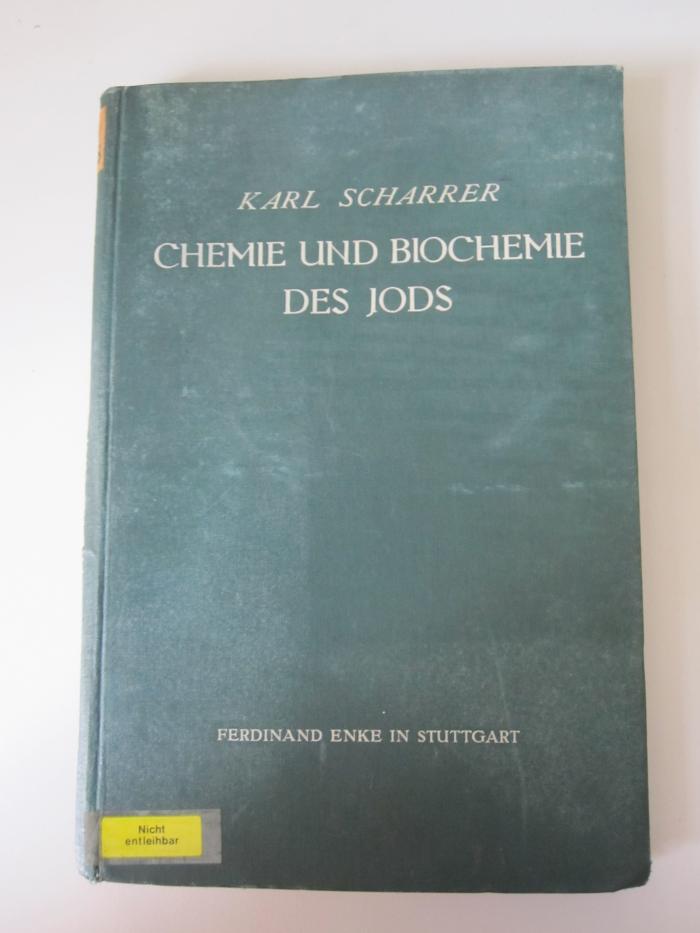 Kd 328: Chemie und Biochemie des Jods (1928)