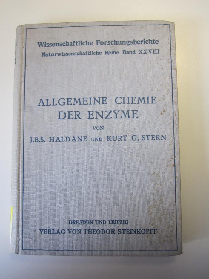 Kd 471: Allgemeine Chemie der Enzyme (1932)