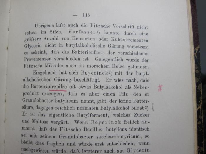 Kd 395: Die Zersetzung stickstoffreier organischer Substanzen durch Bakterien (1902);G46 / 2431 (Neuberg, Carl), Von Hand: Annotation; '#
||'. 