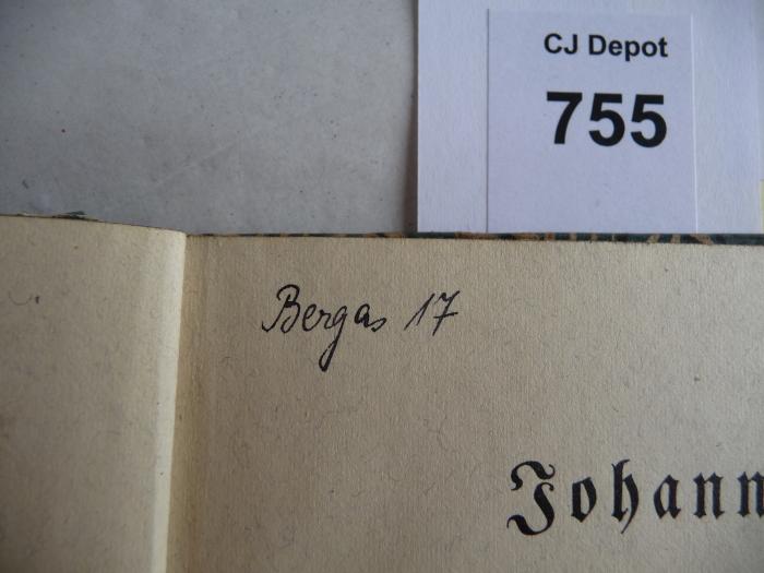 - (Bergas, Minna), Von Hand: Autogramm; 'Bergas 17'. 
