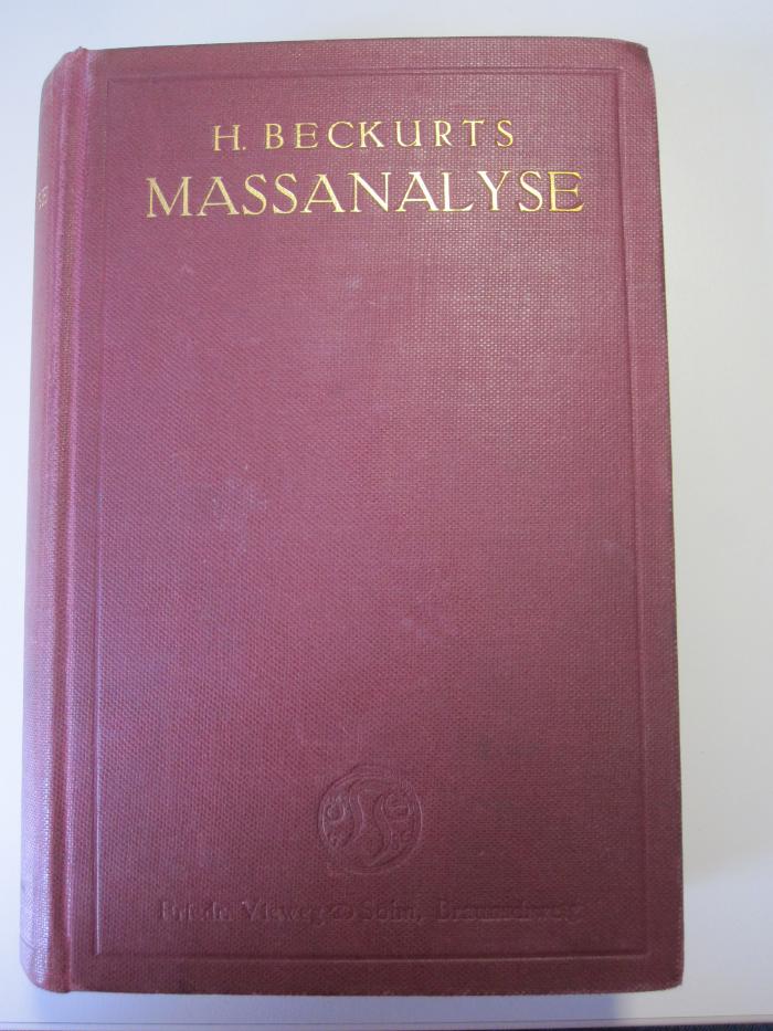 Kd 347: Die Methoden der Massanalyse (1913)