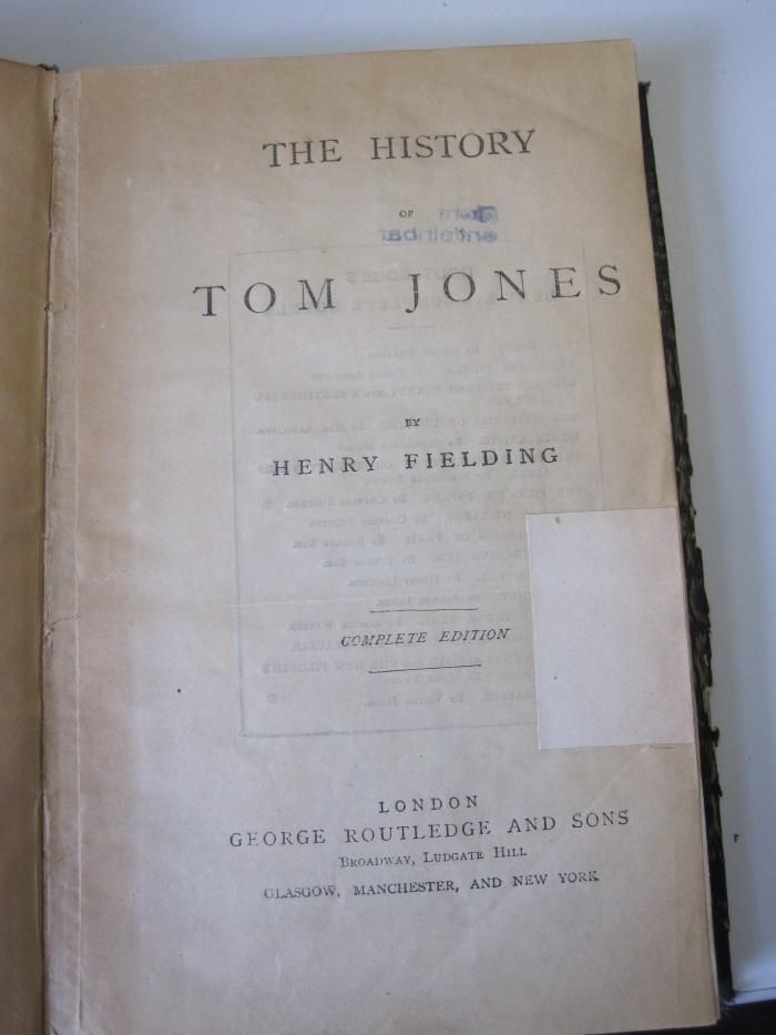 Cq 2554: The History of Tom Jones (o.J.)