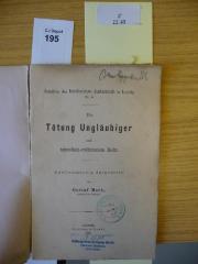 F 22 47: Die Tötung Ungläubiger nach talmudisch-rabbinischem Recht (1885)