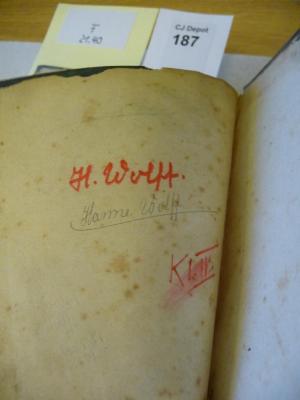 - (Wolff, Hanna), Von Hand: Autogramm, -; 'Hanna Wolff'. 