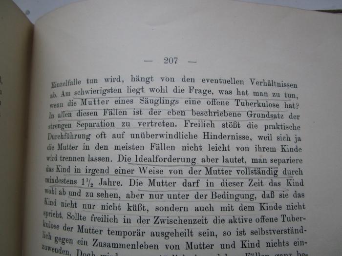 Kk 761 b: Die Tuberkulose des Kindesalters (1912);J / 799 (Stargardter, Isidor Julius), Von Hand: Annotation. 