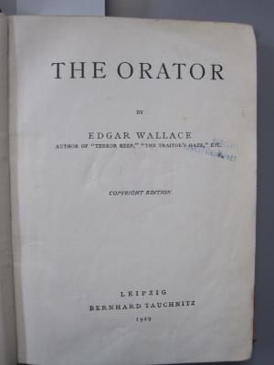 Cq 1519: The orator (1929)