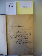 - (Lewy, Bertha), Durchgestrichen: -; 'Frau Bertha Lewy
1900
Magazinstr. 2
gehört dieses Buch'. 