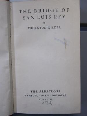 Cq 1520: The bridge of San Luis Rey (1932)