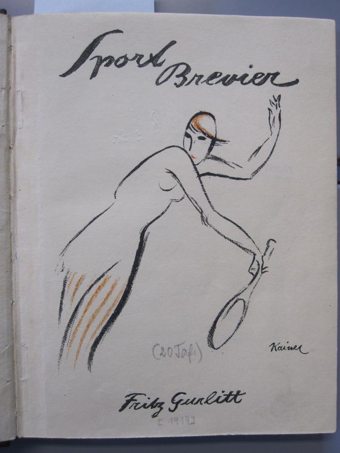 Tx 18: Sport-Brevier / [Zeichng. von Ludwig Kainer]. ([1919])