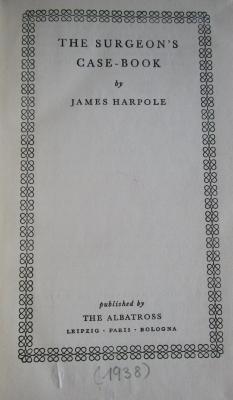 Kh 512: The Surgeon's Case-Book ([1938])