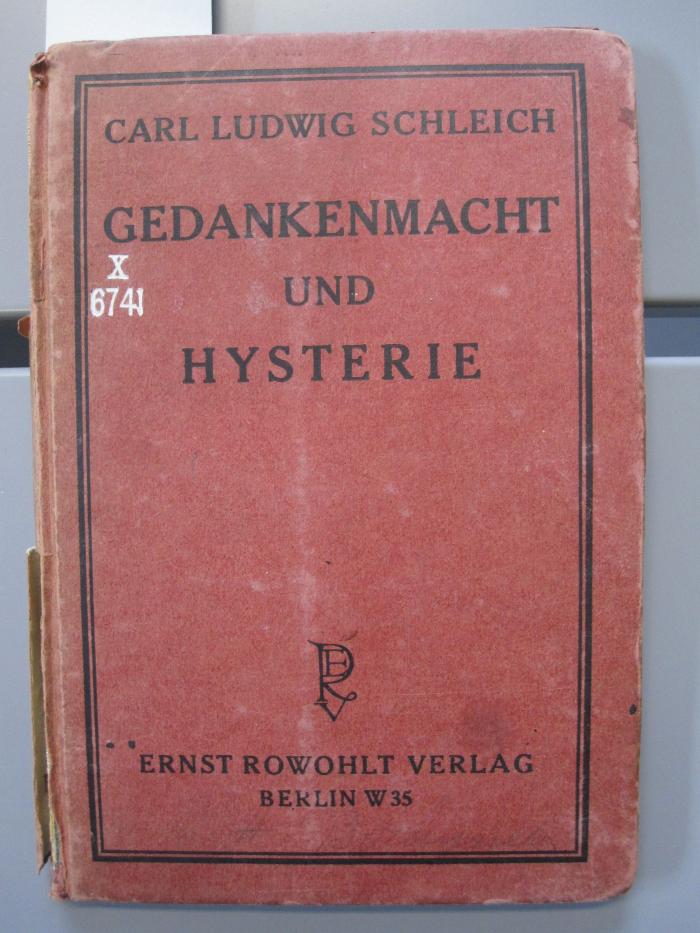 X 6741: Gedankenmacht und Hysterie (1920)