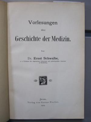 Kh 495: Vorlesungen über Geschichte der Medizin (1905)