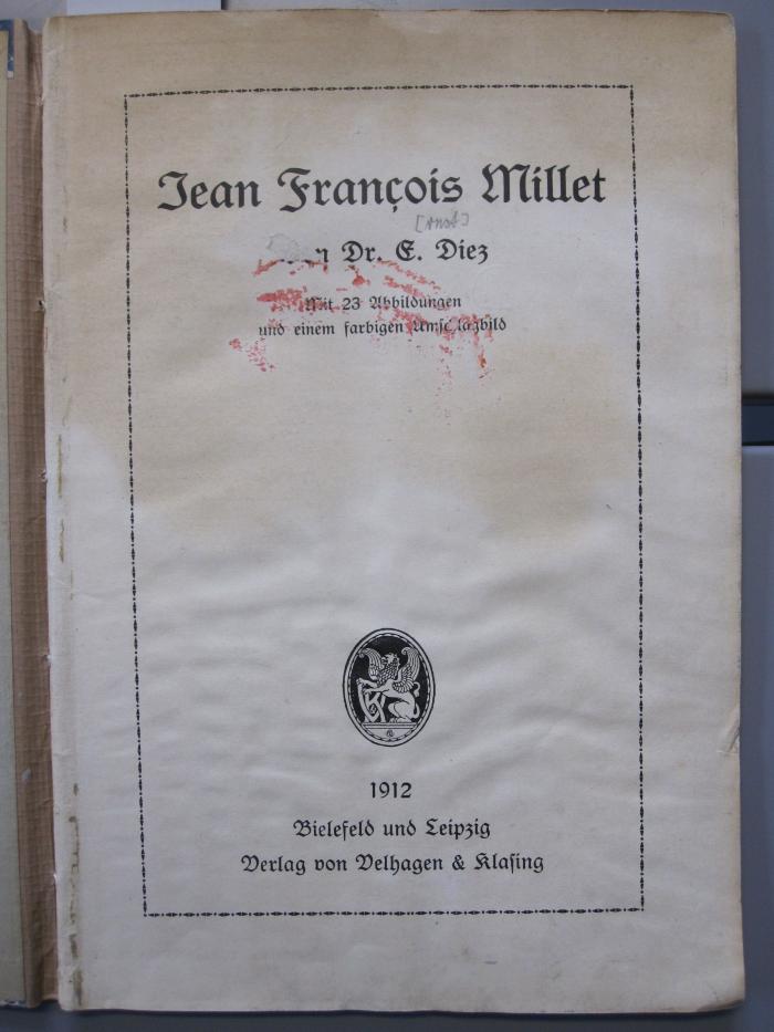 Db 813: Jean Francois Millet (1912)