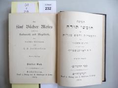 F 21 06 [5]: Die fünf Bücher Moses : nebst den Haftaroth und Megilloth. Fünftes Buch. Sefer devarim.
 (1904)