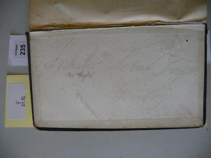 - (Greger, Herbert), Von Hand: Autogramm; 'Inhaber des Buches 
Herbert Greger
Bromberg
Wallstraße 19'. 