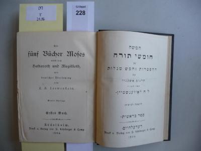 F 21 06 [1]: Die fünf Bücher Moses : nebst den Haftaroth und Megilloth. Erstes Buch. Sefer be-reshit. (1904)